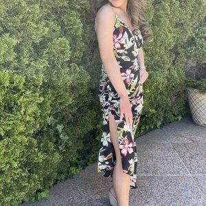Floral Ruffle Tank Dress